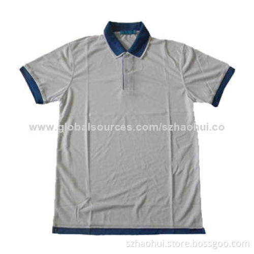 Men's fancy short-sleeved cotton polo shirt for golfer and sportswear